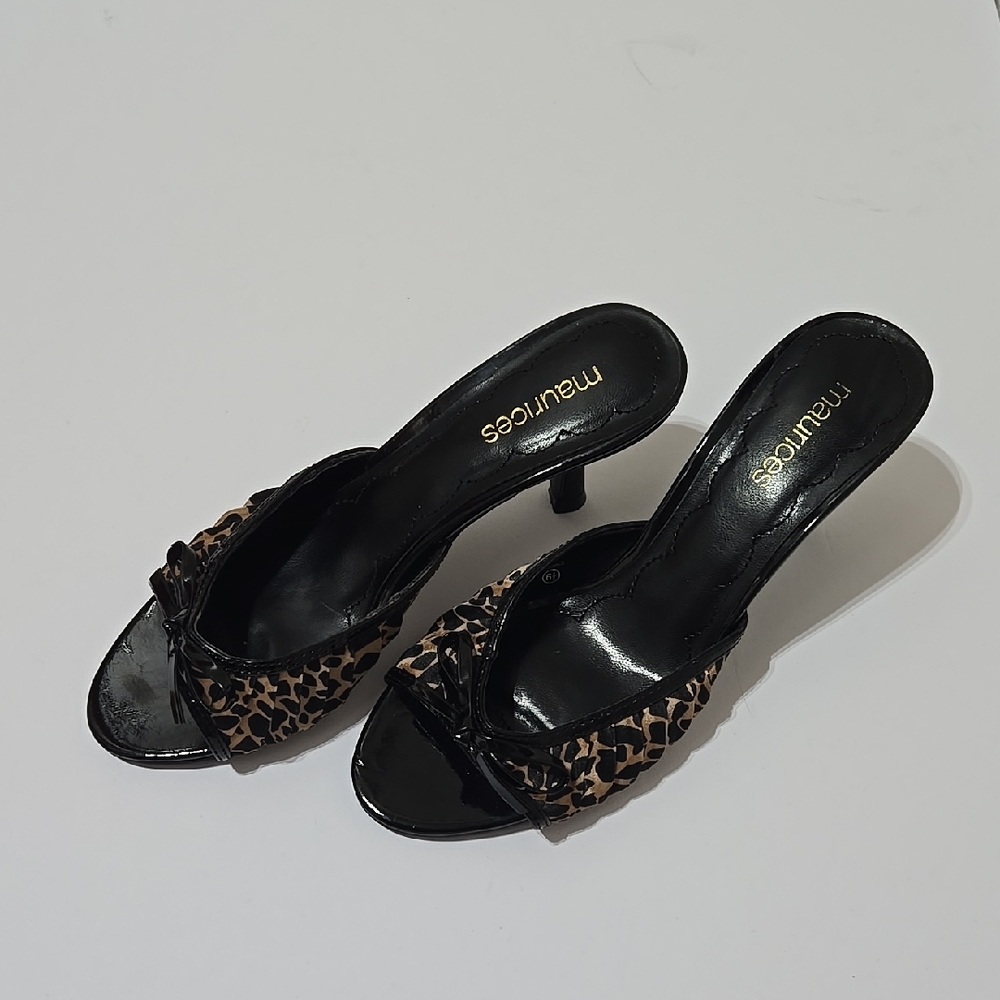 Maurices Leopard Print Bow Heels
